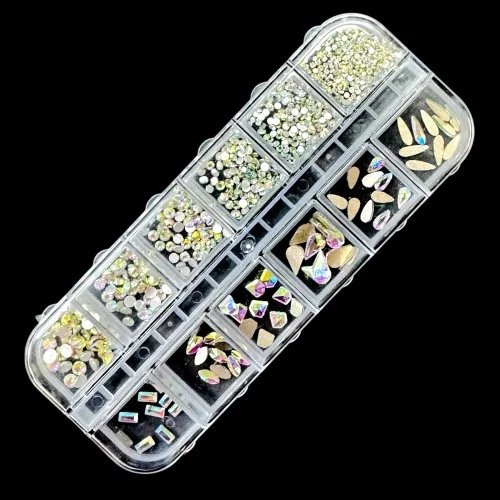 Stras νυχιών τύπου Swarovski 3D σε κασετίνα 