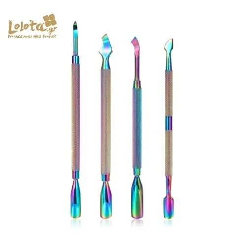 Σετ εργαλείων νυχιών Chameleon Rainbow Stainless Steel Nail 4τμχ
