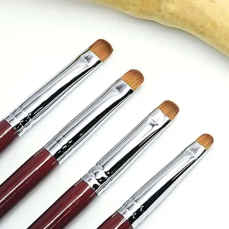 Πινέλα Νυχιών French Nail Brush Gel Σετ 4 τεμ. με Dotting tools Μεγέθη 10-12-14-16