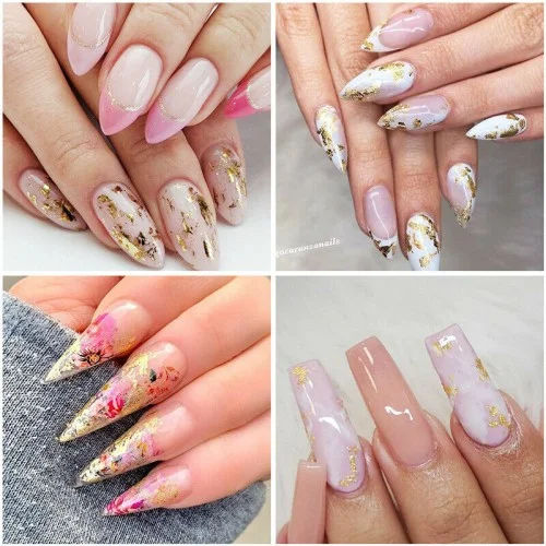 Χρυσό και Ασημί Πλέγμα Νυχιών Nail Art Foil Transfer 