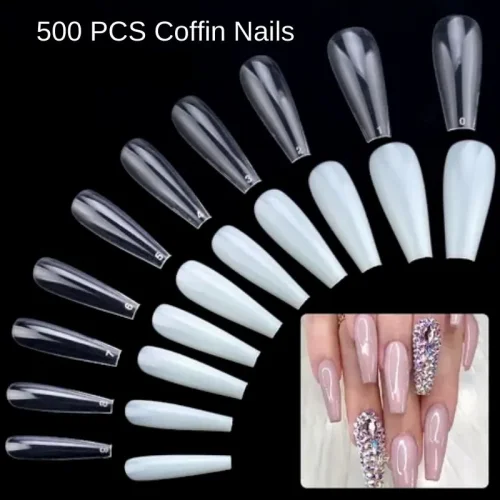 Tips Νυχιών Coffin 500 τεμάχια Full Cover