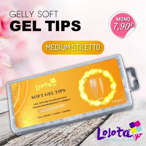 Lolota Soft Gel Tips Medium Stiletto BS05