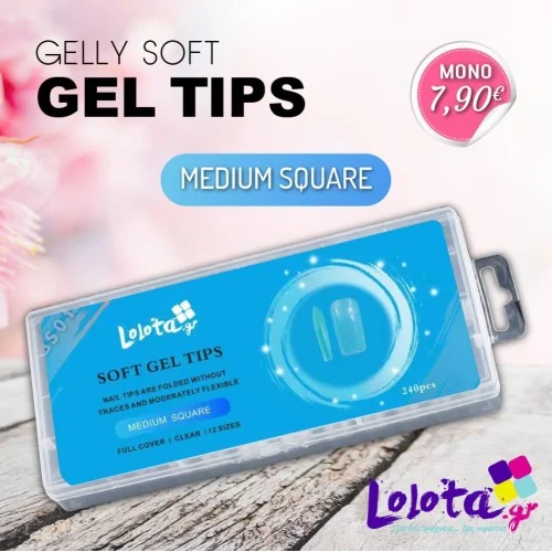 Lolota Soft Gel Tips Medium Square BS01