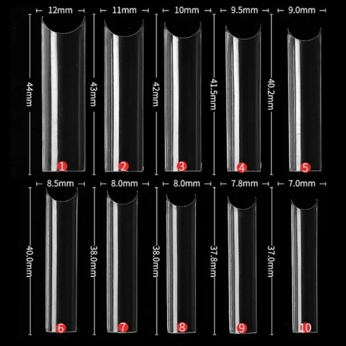 Tips Νυχιών C Curve 400 τεμάχια Clear XXL