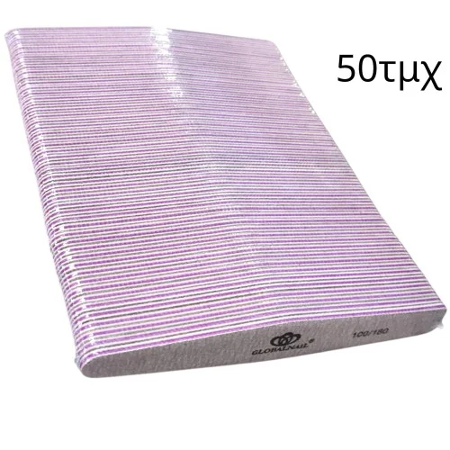 Λίμα Νυχιών 100 / 180 Σετ 50 τεμαχίων και ΔΩΡΟ 10 Buffer