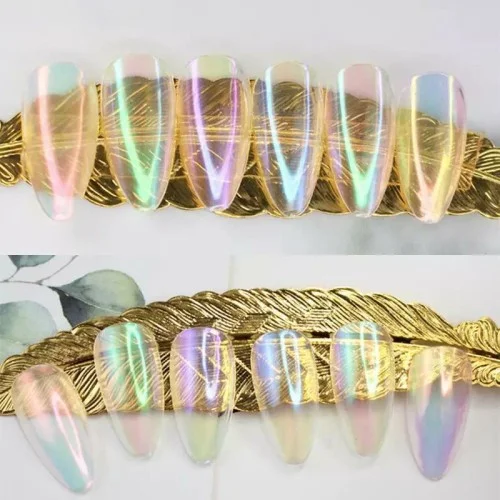 Σκόνες Νυχιών Aurora Transparent Candy Neon Colours 6 τεμάχια