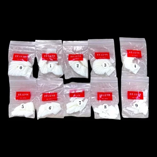 Nail Tips square coffin 500 pcs Natural 10 sizes