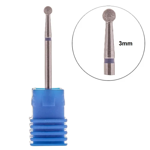 Διαμαντόφρεζα Combi Manicure Μπλε Μπίλια Διάμετρος 3mm