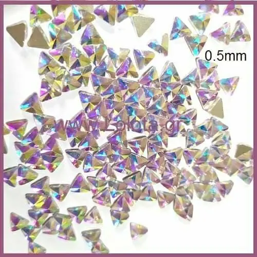 Stras Νυχιών τύπου Swarovski 0,5mm 3D / 140 τεμ. Τρίγωνο