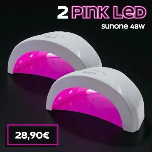 Επαγγελματική Λάμπα Πολυμερισμού Sunone 48w Με Ροζ Led Σετ 2τμχ.