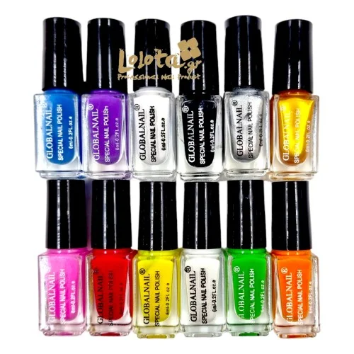 Stamping Nail Polish GlobalNail 6τμχ
