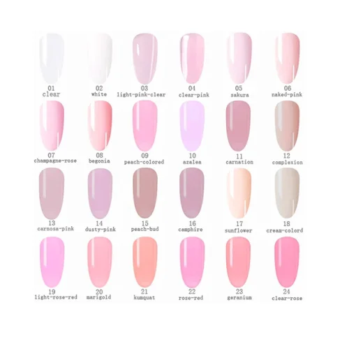 GEL Χτισίματος QBD Acrylic Gel UV/LED NAIL GEL 60ml SET 6 τεμάχια