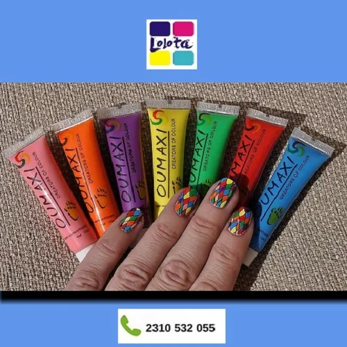 Ακρυλικά Χρώματα Nail Art 12x12ml 3D Paint