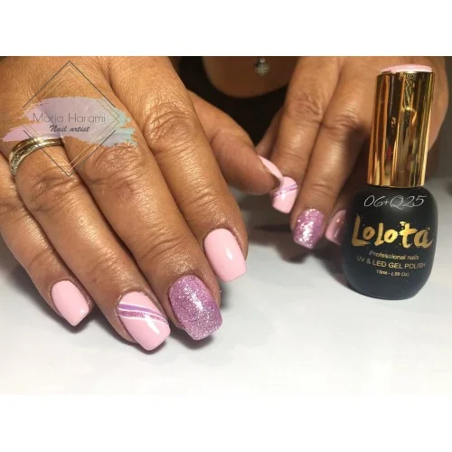 Ημιμόνιμο Glitter Επαγγελματικό Βερνίκι Lolota 15ml Q25