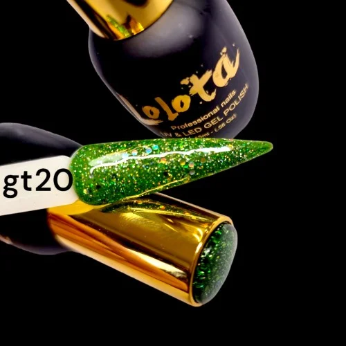 Ημιμόνιμο Glitter Επαγγελματικό Βερνίκι Lolota 15ml GT20