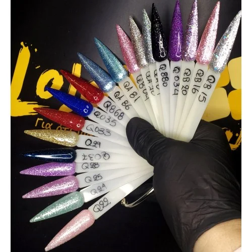 Ημιμόνιμο Glitter Επαγγελματικό Βερνίκι Lolota 15ml QA86