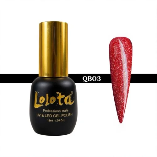 Ημιμόνιμο Glitter Επαγγελματικό Βερνίκι Lolota 15ml QB03
