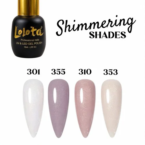 Ημιμόνιμα Επαγγελματικά Βερνίκια Nude Shimmer Lolota 15ml 