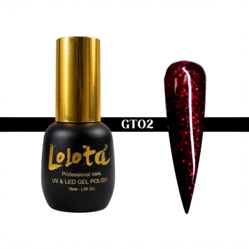 Ημιμόνιμο Glitter Επαγγελματικό Βερνίκι Lolota 15ml GT02