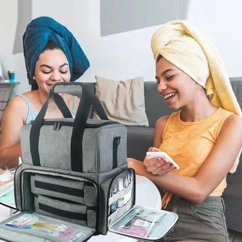 Βαλίτσα Μανικιούρ Γκρι Μεγάλη
