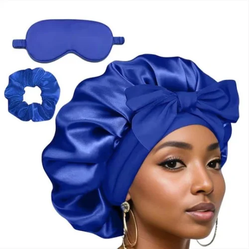 Σετ Σατέν Σκουφάκι Ύπνου Μάσκα Ματιών & Scrunchie
