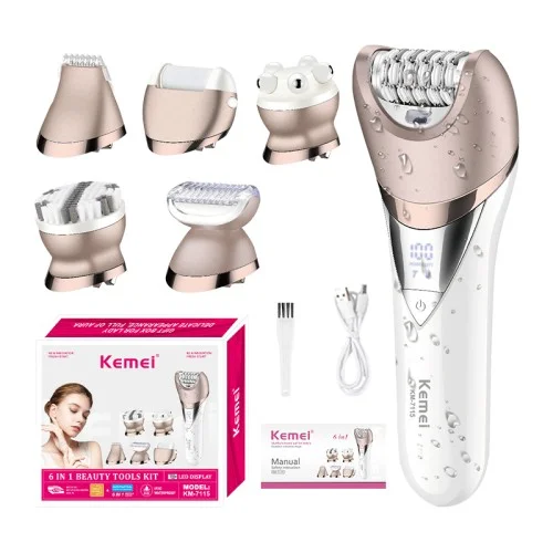 Kemei KM-7115 Κιτ εργαλείων ομορφιάς 6 σε 1