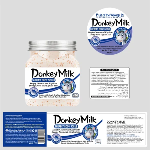 Donkey Milk Sherbet Body Scrub Wokali 350ml Μπλε