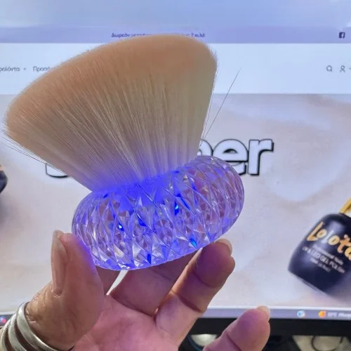 Kabuki Brush Πινέλο Ξεσκονίσματος Νυχιών με Λαμπάκια