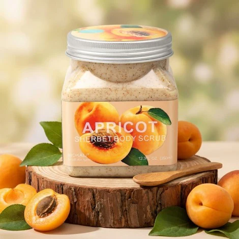 Scrub σώματος με εκχύλισμα Βερίκοκο  WOKALI apricot Body Scrub 350ML