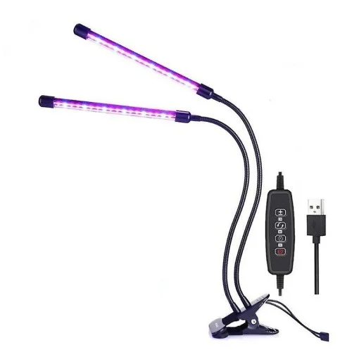 Φωτιστικό LED ανάπτυξης φυτών με 2 λάμπες Full Spectrum θερμοκηπίου 360° Plant Grow Panel Light 