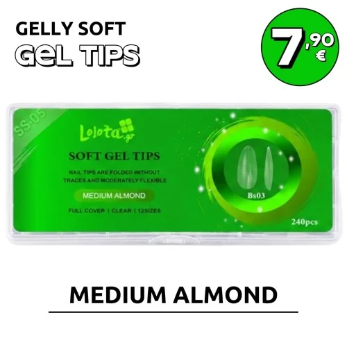 Lolota Soft Gel Tips Medium Almond BS03