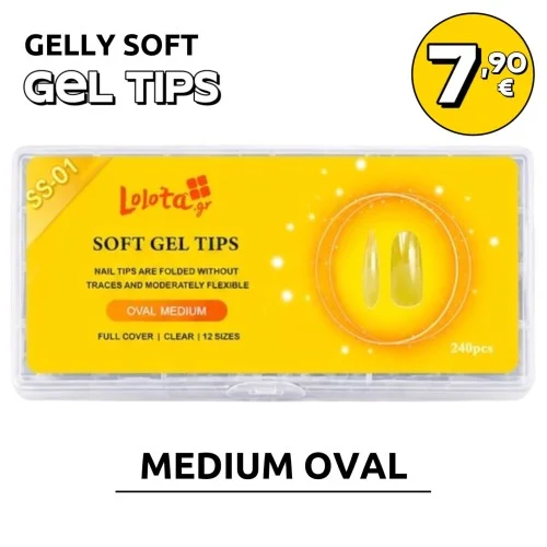 Lolota Soft Gel Tips Medium Oval BS02