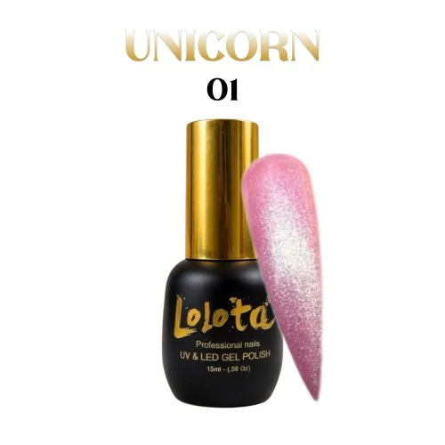 Unicorn Ημιμόνιμο Βερνίκι Ροζ Lolota 15ml Νο1