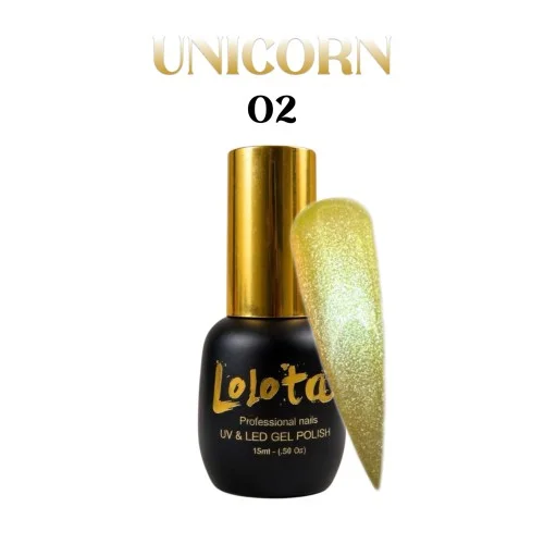 Unicorn Ημιμόνιμο Βερνίκι Κίτρινο Lolota 15ml Νο2