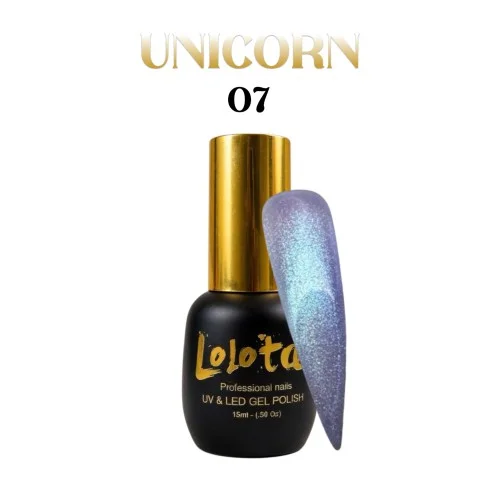 Unicorn Ημιμόνιμο Βερνίκι Λιλά Lolota 15ml Νο7