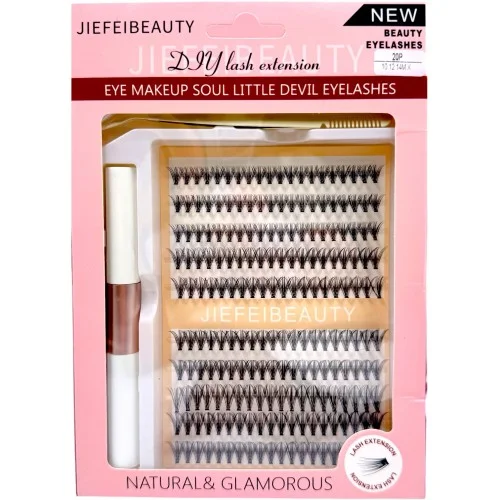 Βλεφαρίδες Τουφάκια Μαύρες 20P / 10/12/14 MIX Kit