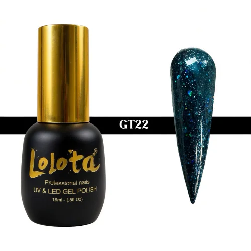 Ημιμόνιμο Glitter Επαγγελματικό Βερνίκι Lolota 15ml GT22