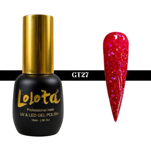 Ημιμόνιμο Glitter Επαγγελματικό Βερνίκι Lolota 15ml GT27
