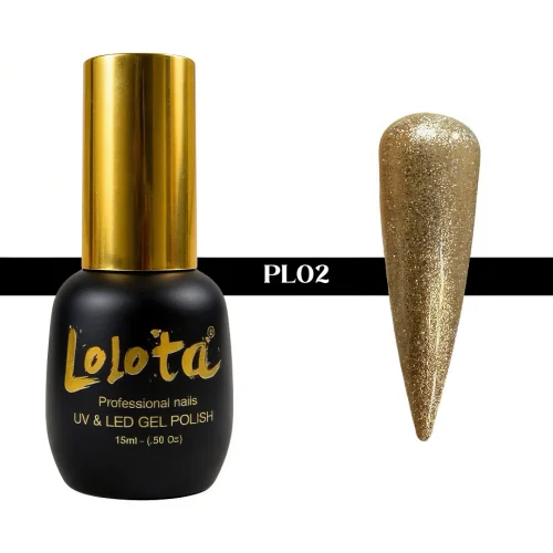 Ημιμόνιμο Glitter Επαγγελματικό Βερνίκι Lolota 15ml PL02