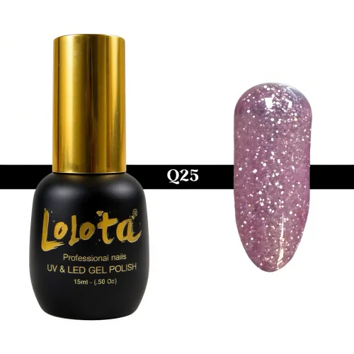 Ημιμόνιμο Glitter Επαγγελματικό Βερνίκι Lolota 15ml Q25