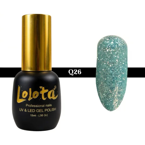 Ημιμόνιμο Glitter Επαγγελματικό Βερνίκι Lolota 15ml Q26