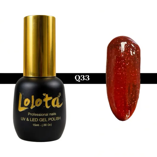 Ημιμόνιμο Glitter Επαγγελματικό Βερνίκι Lolota 15ml Q033