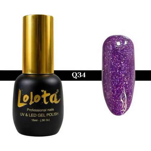 Ημιμόνιμο Glitter Επαγγελματικό Βερνίκι Lolota 15ml Q034