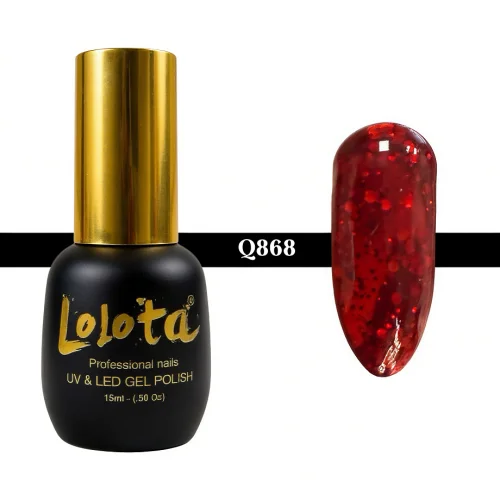 Ημιμόνιμο Glitter Επαγγελματικό Βερνίκι Lolota 15ml Q868