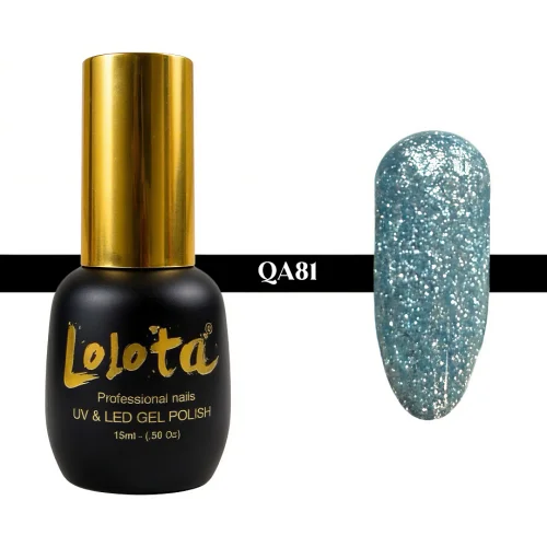 Ημιμόνιμο Glitter Επαγγελματικό Βερνίκι Lolota 15ml QA81