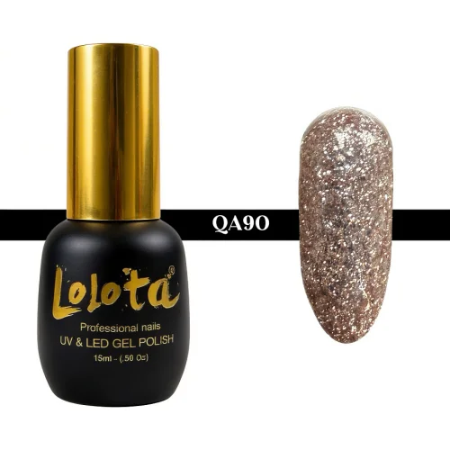 Ημιμόνιμο Glitter Επαγγελματικό Βερνίκι Lolota 15ml QA90