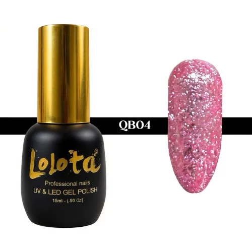 Ημιμόνιμο Glitter Επαγγελματικό Βερνίκι Lolota 15ml QB04