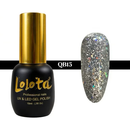 Ημιμόνιμο Glitter Επαγγελματικό Βερνίκι Lolota 15ml QB15